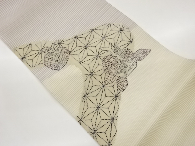 JAPANESE FUKURO OBI FOR SUMMER / SASHIKO / ASANOHA